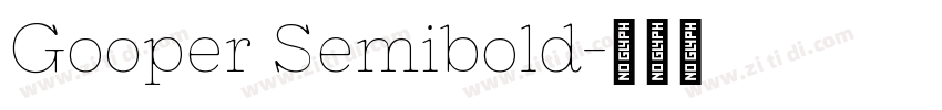 Gooper Semibold字体转换